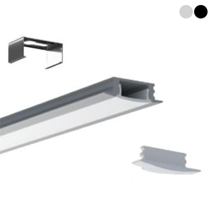 Recessed LED Aluminum Channel With Flange For 12mm LED Light Strips